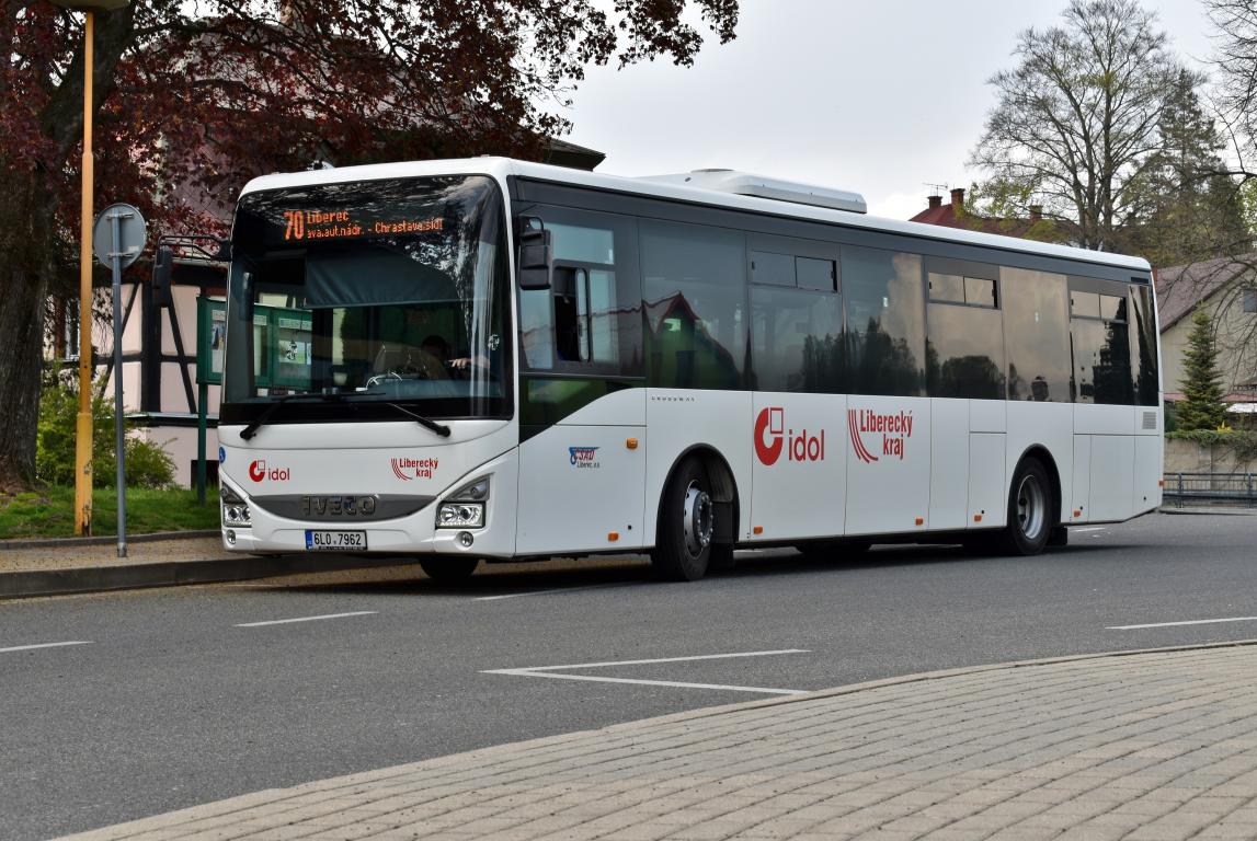 70 Liberec-Autobusové nádraží Chrastava-Autobusové nádraží