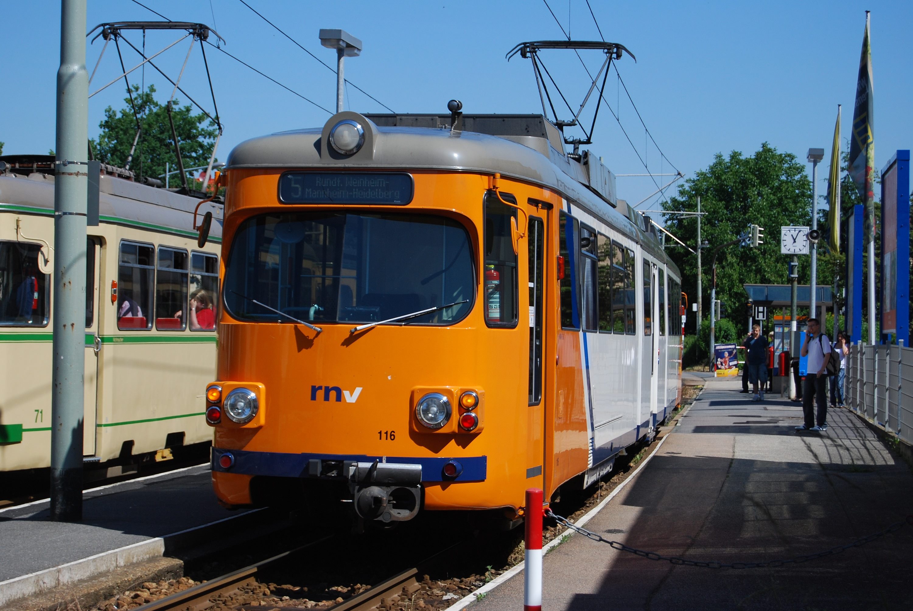 5 Rundfahrt - gegen Uhrzeigersinn Weinheim OEG-Bahnhof