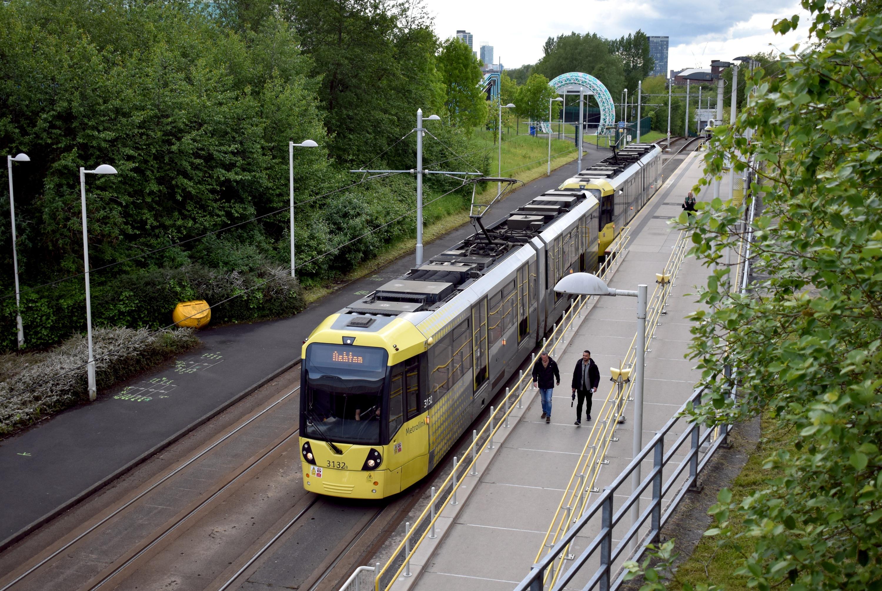 Blue Line Aston-under-Lyne Interchange Ethiad Campus